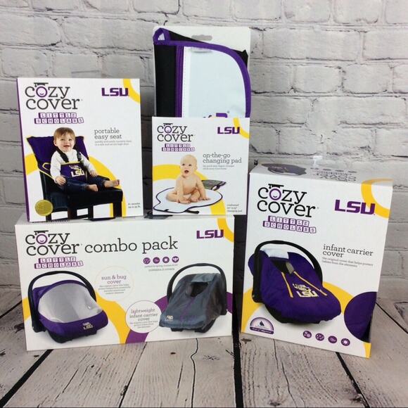 🐯NCAA Louisiana State University LSU TIGERS “Baby Shower Gift Set” 4 Piece Set - Picture 1 of 12